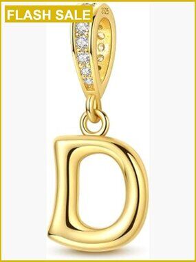 925 Sterling Silver Letter Charm Bead Jewelry for Bracelets Necklace